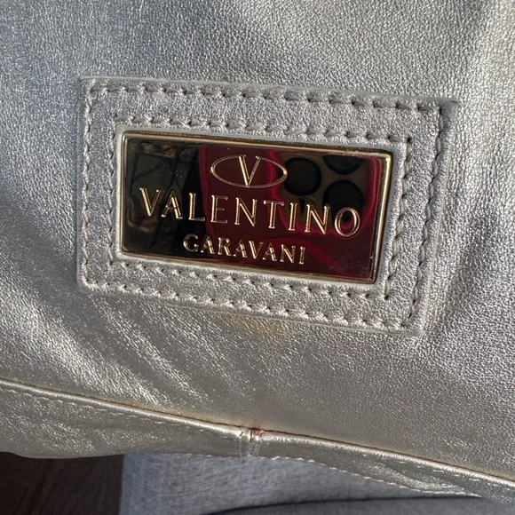 Valentino Garavani Gold Metallic Leather Hobo Bag Y2K Vintage - Picture 4 of 16